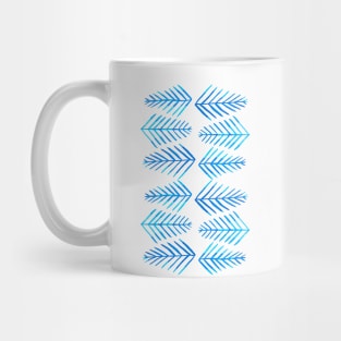 Watercolor pine trees - blue Mug